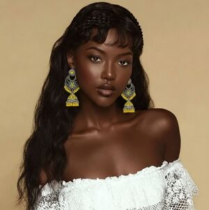 Yellow and Silver Bohemian Indian Floral Dangle Earrings